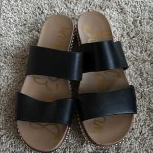 Sam Edelman Black Minimalist Slide Sandals